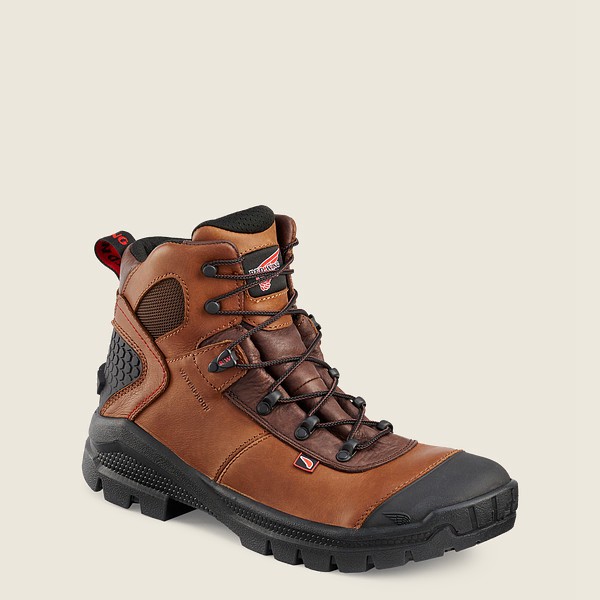 Red Wing Safety Boots Crv™ - 6-inch Waterproof Toe - Brown/Black - Mens UMZ270594